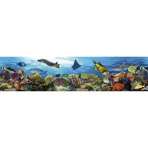 Trópusi akvárium, konyhai matrica hátfal, 260 cm kép
