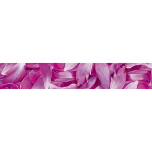 Rózsaszín virágszirmok, konyhai matrica hátfal, 350 cm kép