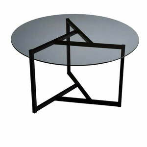 Fekete kerek dohányzóasztal ø 75 cm Trio – Neostill kép