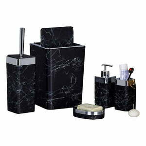 Fekete fürdőszobai kiegészítő szett – Oyo Concept kép