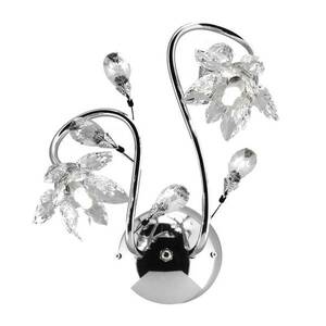 Ninfea fali lámpa krómozott kristály virágokkal kép
