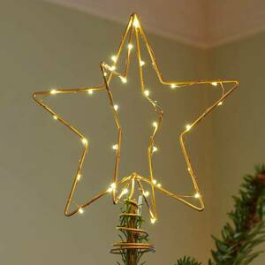 LED dekoratív fény karácsonyi csúcs, arany kép