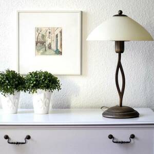 Capri asztali lámpa magassága 45 cm krém/bronz kép