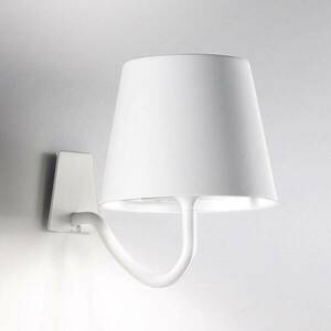 Zafferano Poldina LED fali lámpa újratölthető akkumulátorral, fehér színben kép