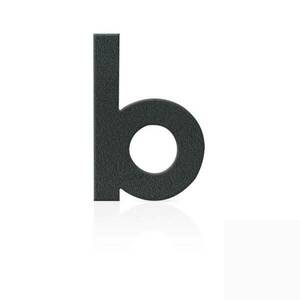 Rozsdamentes acél házszámok „b” betű, grafitszürke kép