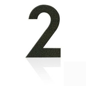Rozsdamentes acél házszámok „2”, kávébarna kép