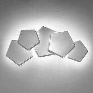 LED fali lámpa Pleiadi ezüst, öt izzós kép