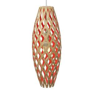 david trubridge Hinaki függesztett lámpa 50 cm bambusz-piros kép