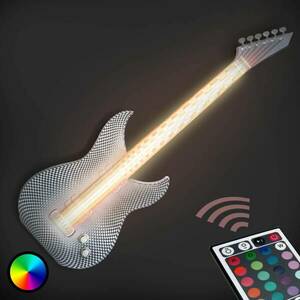 Menő gitár LED fali lámpa, 3D nyomtatott kép