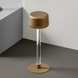OLEV Tee design asztali lámpa újratölthető akkumulátorral, arany színben kép