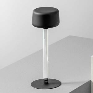 OLEV Tee dizájner asztali lámpa újratölthető akkumulátorral, fekete színben kép