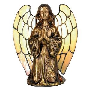 Asztali lámpa angyal Tiffany stílusban kép