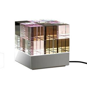 TECNOLUMEN Cubelight LED-es asztali lámpa, rózsaszín/fekete színben kép