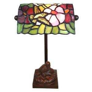 lámpa 6008, Tiffany stílus, madár motívummal kép