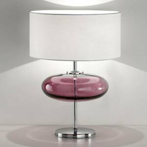 Asztali lámpa Show Elisse 62 cm üveg elem rózsaszínű kép