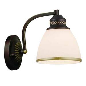 Clair - barna fém fali lámpa üveg ernyővel kép