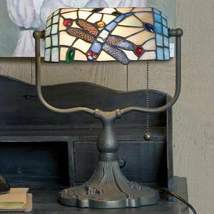 Dragonfly bankár lámpa Tiffany stílusban kép