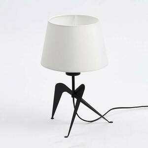Lola asztali lámpa, fekete-fehér, szövet ernyővel kép