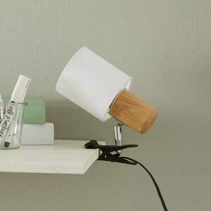Clampspots modern csíptetős lámpa, fehér búrával kép