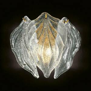 Üveg fali lámpa Foglie Murano-üvegből kép