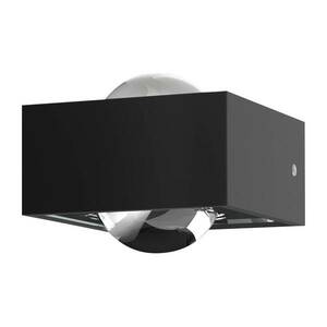LED fali lámpa Focus 100 lencse átlátszó, fekete/króm kép