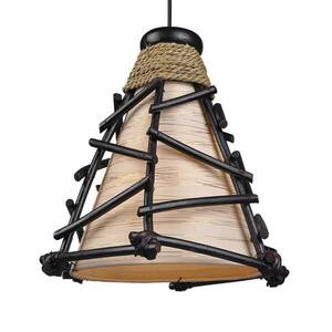 Dekoratív függő lámpa Romy fából kép