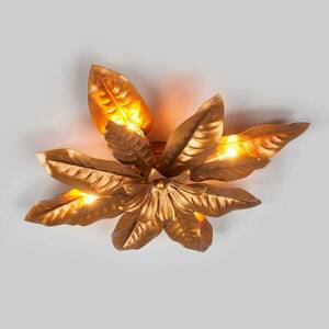 mennyezeti lámpa Fleuria fémből, arany antikolt kép