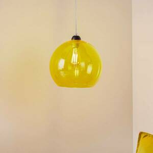 Colour függő lámpa, sárga üvegbúra kép