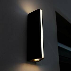LED külső fali lámpa Leo, up-/downlight, fekete kép