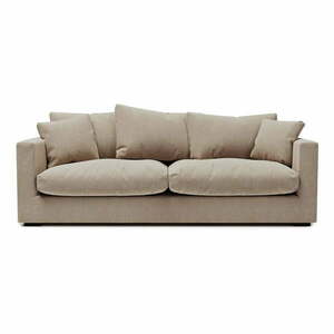 Krémszínű kordbársony kanapé 220 cm Comfy – Scandic kép