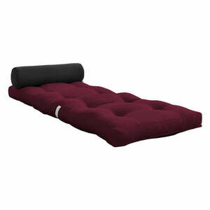Borvörös futon matrac 70x200 cm Wrap Bordeaux/Dark Grey – Karup Design kép