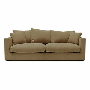 Bézs kordbársony kanapé 220 cm Comfy – Scandic kép