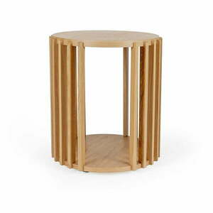 Drum tölgyfa tárolóasztal, ø 53 cm - Woodman kép