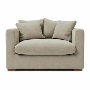 Krémszínű kordbársony fotel Comfy – Scandic kép