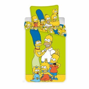 Jerry Fabrics Simpsons gyermek pamut ágynemű, 140 x 200 cm, 70 x 90 cm kép