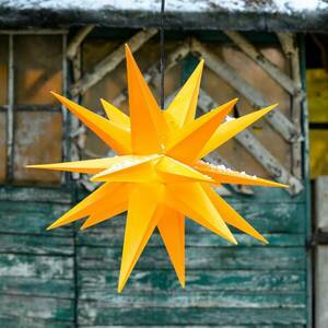 XL műanyag csillag 18 ágú kültérre - sárga kép