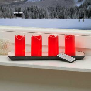 4 db - Candle LED gyertya távirányítóval piros kép