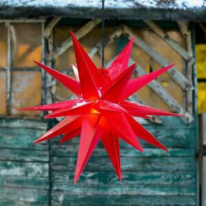 XL műanyag csillag 18 ágú kültérre - piros kép