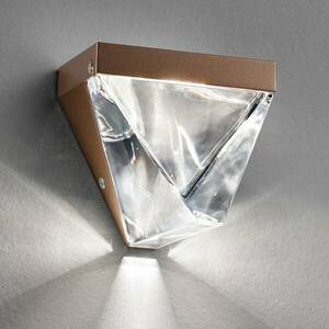 Fabbian Tripla - kristály LED falilámpa, bronz kép