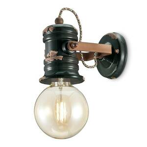 C1843 fali lámpa vintage design fekete színben kép