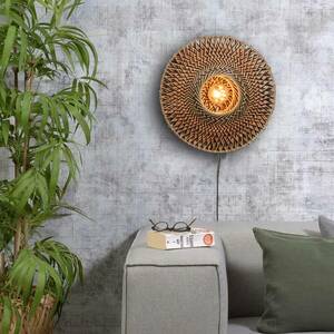 GOOD & MOJO Bali fali lámpa bambuszból, Ø 44 cm kép