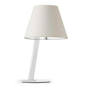 Asztali lámpa Moma textil ernyővel, fehér kép