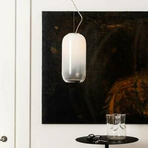 Artemide Gople üveg függő lámpa, fehér/ezüst kép