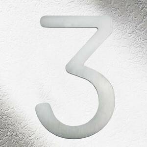 Kiváló minőségű házszámok rozsdamentes acélból „3” kép