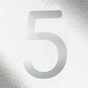 Kiváló minőségű házszámok rozsdamentes acélból „5” kép