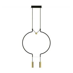 Axolight Liaison P2 függő lámpa fekete/arany 56 cm kép