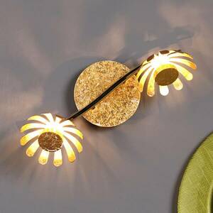 LED fali lámpa Bloom két izzós arany kép