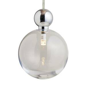 EBB & FLOW Uva L függő lámpa gömb ezüst, átlátszó kép
