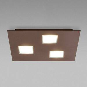 Fabbian Quarter - barna LED mennyezeti lámpa 3 égő kép