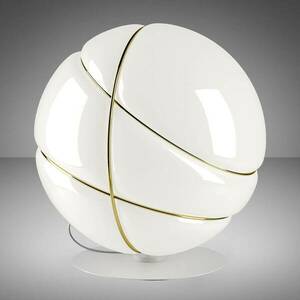 Fabbian Armilla üveg asztali lámpa fehér, arany kép